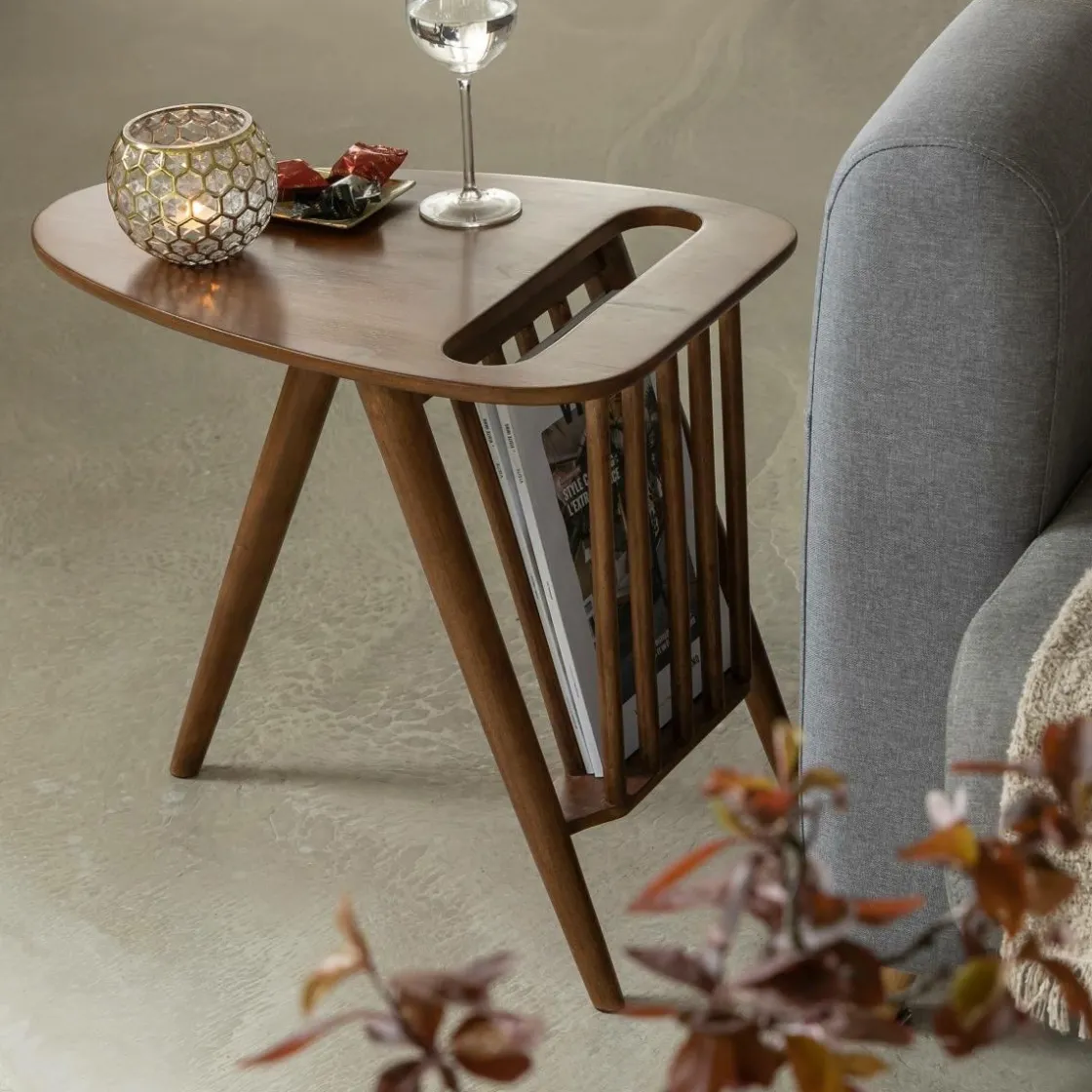 Made in Meubles Bout De Canapé & Sellette<Bout de canapé en bois de manguier Lino