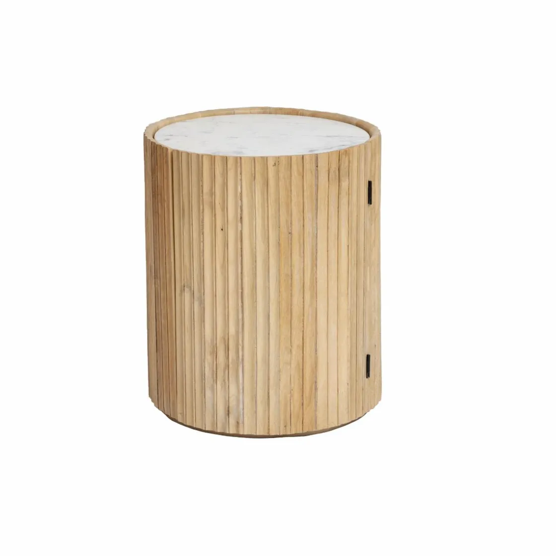 Made in Meubles Bout De Canapé & Sellette<Bout de canapé en bois de manguier et marbre Moana