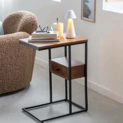 Made in Meubles Bout De Canapé & Sellette<Bout de canapé en bois de manguier et métal Harald