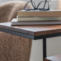 Made in Meubles Bout De Canapé & Sellette<Bout de canapé en bois de manguier et métal Harald