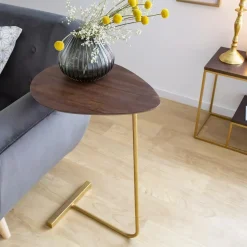 Made in Meubles Bout De Canapé & Sellette<Bout de canapé en bois de manguier et métal Léon