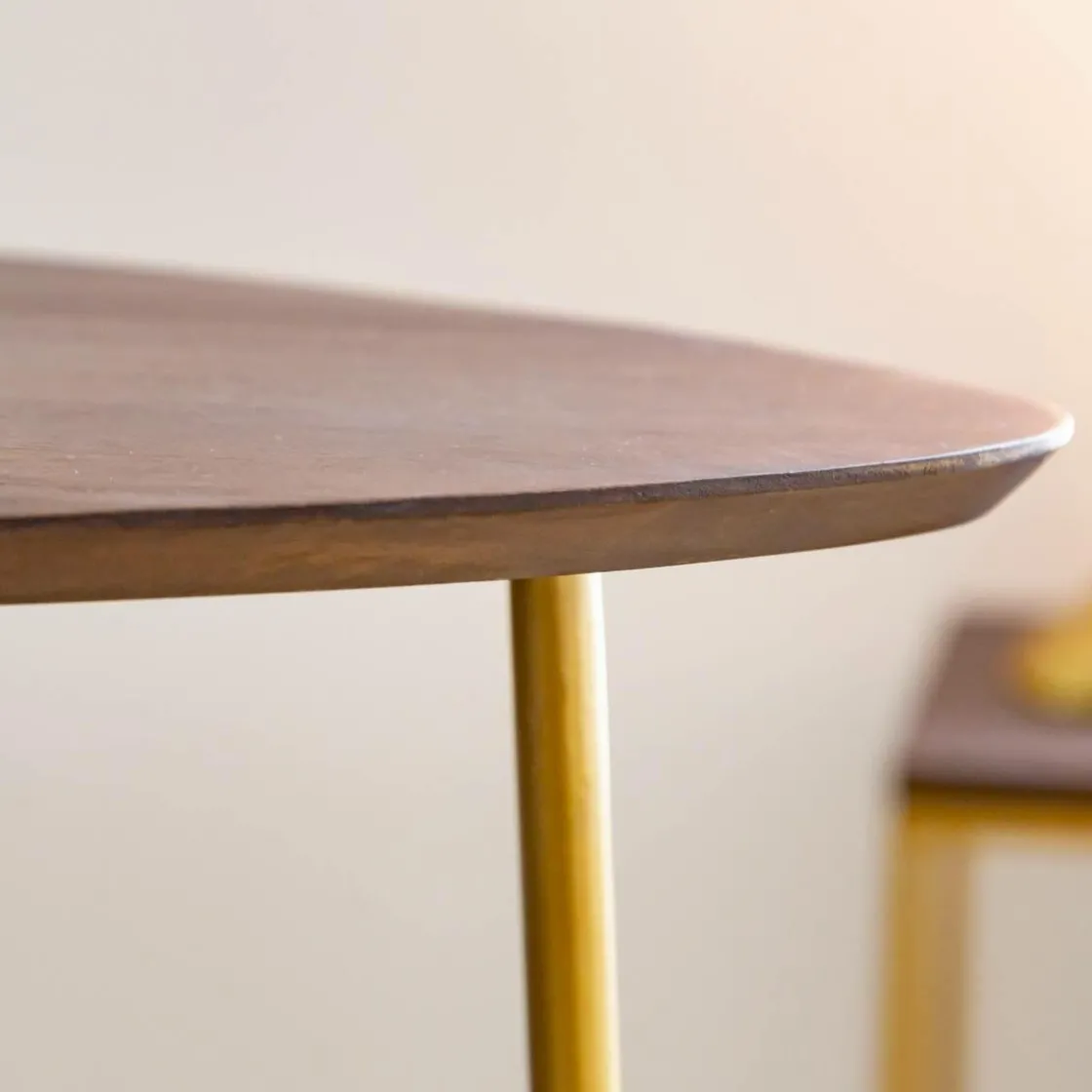 Made in Meubles Bout De Canapé & Sellette<Bout de canapé en bois de manguier et métal Léon