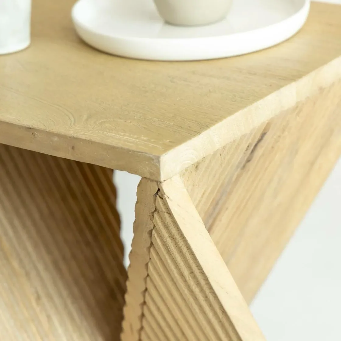 Made in Meubles Bout De Canapé & Sellette<Bout de canapé en bois de manguier Amara