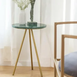 Made in Meubles Bout De Canapé & Sellette<Bout de canapé en marbre Eva