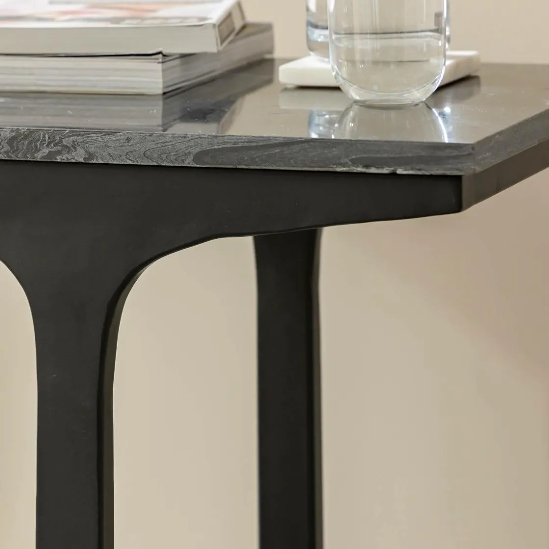 Made in Meubles Bout De Canapé & Sellette<Bout de canapé en marbre et métal Felicia