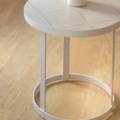 Made in Meubles Bout De Canapé & Sellette<Bout de canapé en métal blanc Gwen