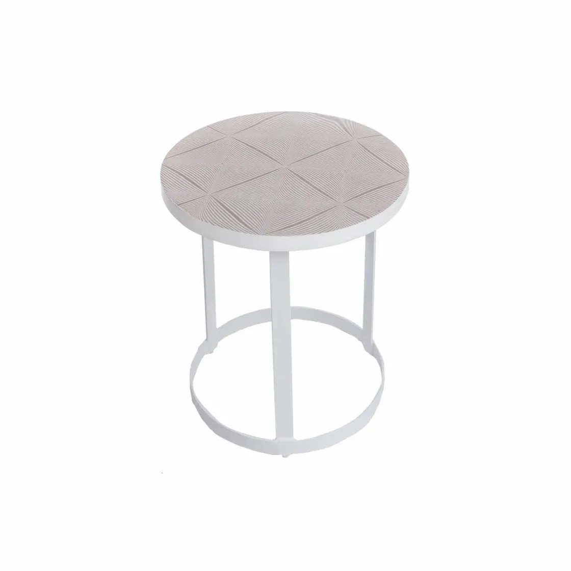 Made in Meubles Bout De Canapé & Sellette<Bout de canapé en métal blanc Gwen