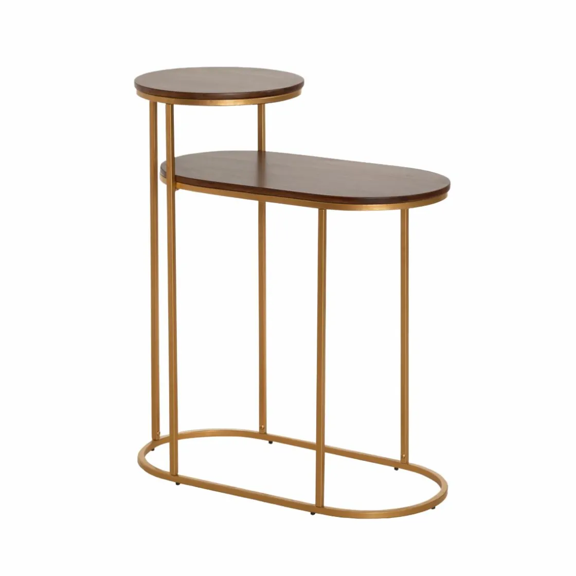 Made in Meubles Bout De Canapé & Sellette<Bout de canapé en métal et bois de manguier Léon