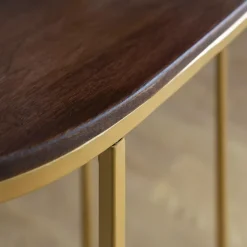 Made in Meubles Bout De Canapé & Sellette<Bout de canapé en métal et bois de manguier Léon