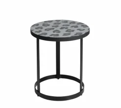 Made in Meubles Bout De Canapé & Sellette<Bout de canapé en métal noir Gwen