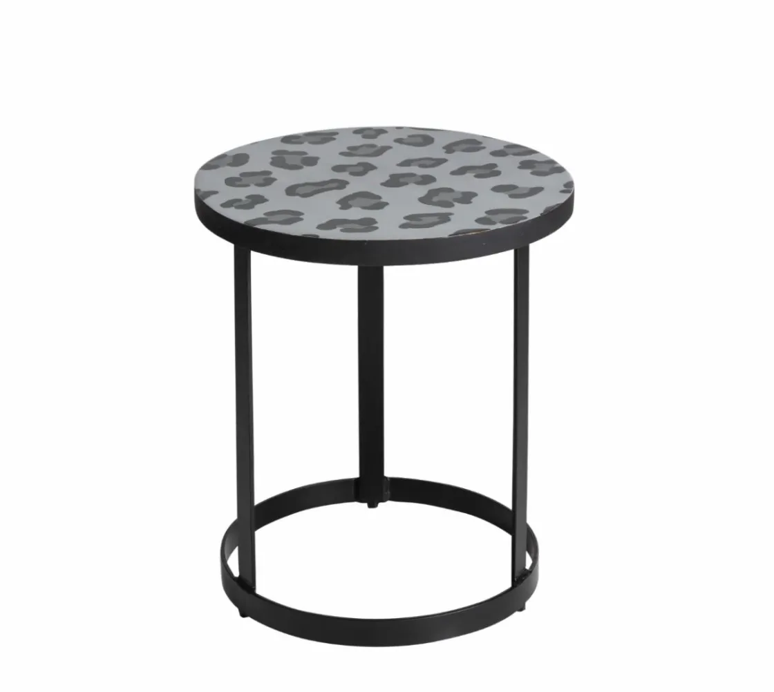 Made in Meubles Bout De Canapé & Sellette<Bout de canapé en métal noir Gwen