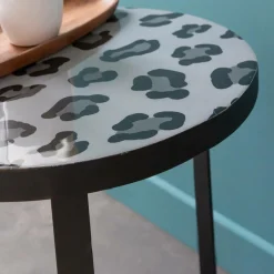 Made in Meubles Bout De Canapé & Sellette<Bout de canapé en métal noir Gwen