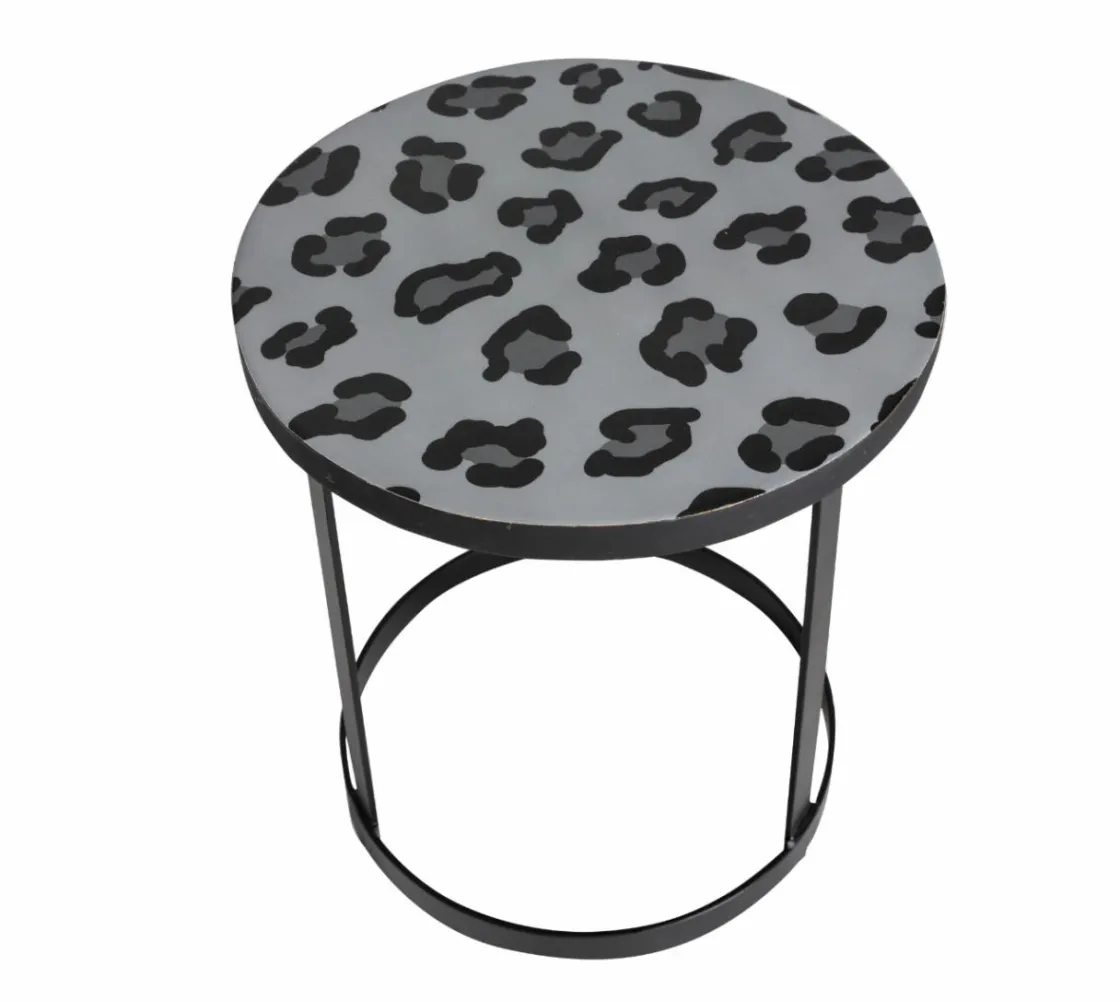 Made in Meubles Bout De Canapé & Sellette<Bout de canapé en métal noir Gwen