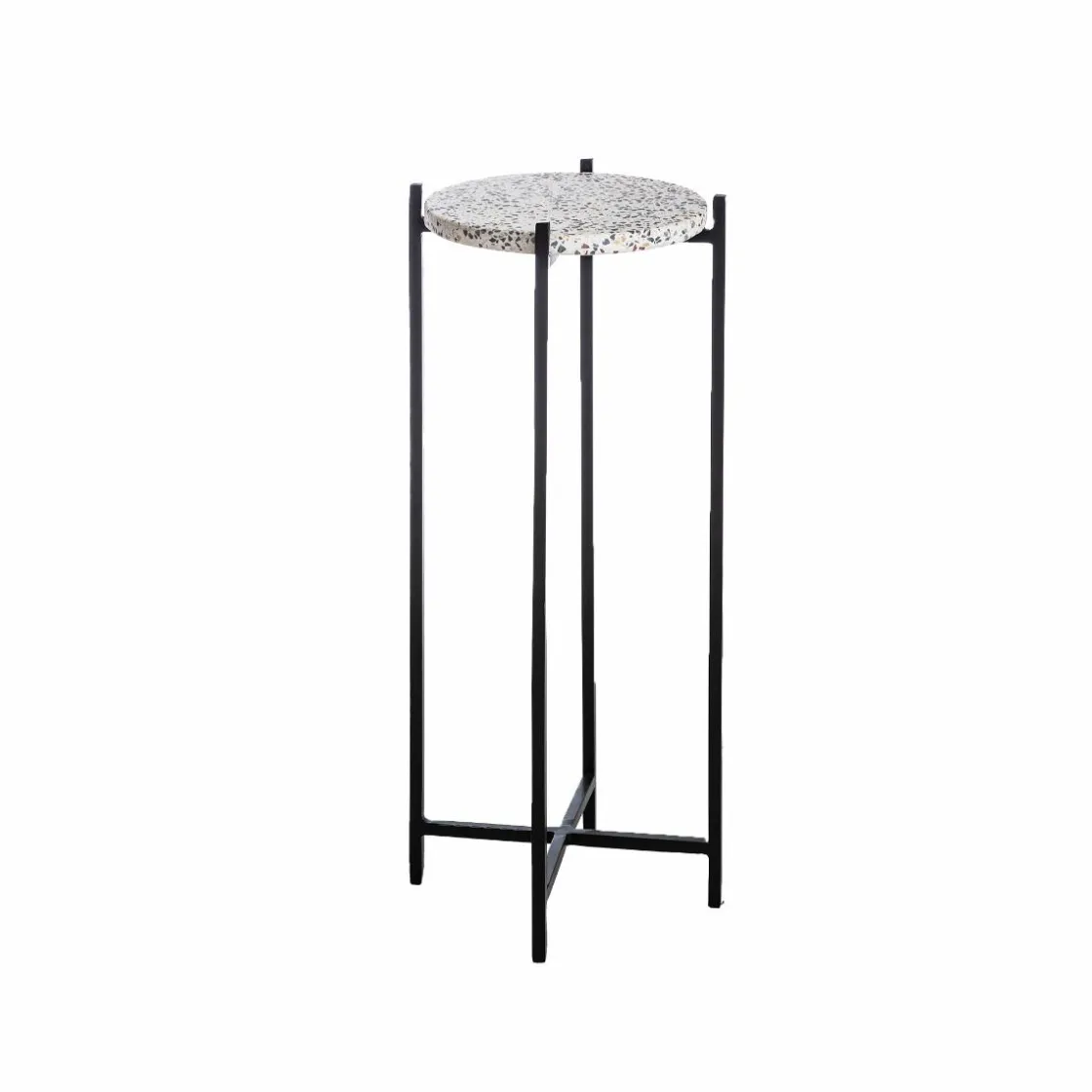 Made in Meubles Bout De Canapé & Sellette<Bout de canapé en terrazzo et métal Paulus