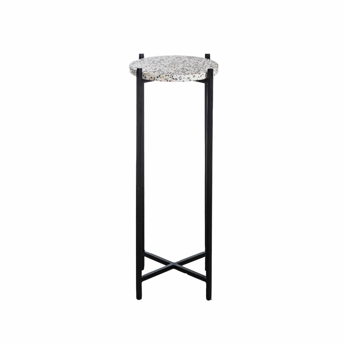 Made in Meubles Bout De Canapé & Sellette<Bout de canapé en terrazzo et métal Paulus