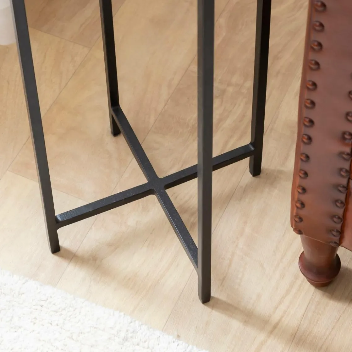 Made in Meubles Bout De Canapé & Sellette<Bout de canapé en terrazzo et métal Paulus