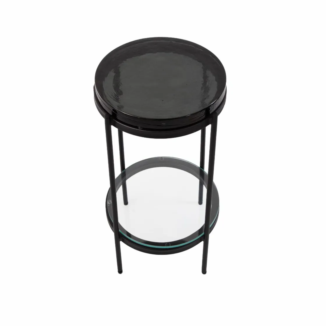 Made in Meubles Bout De Canapé & Sellette<Bout de canapé plateau en verre gris Lise