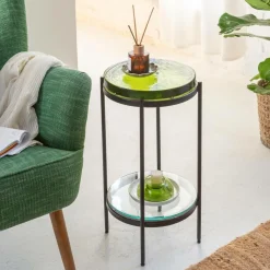 Made in Meubles Bout De Canapé & Sellette<Bout de canapé plateau en verre Lise