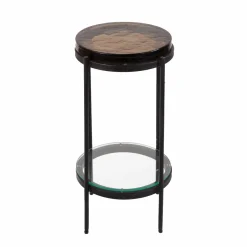 Made in Meubles Bout De Canapé & Sellette<Bout de canapé plateau en verre fumé Lise