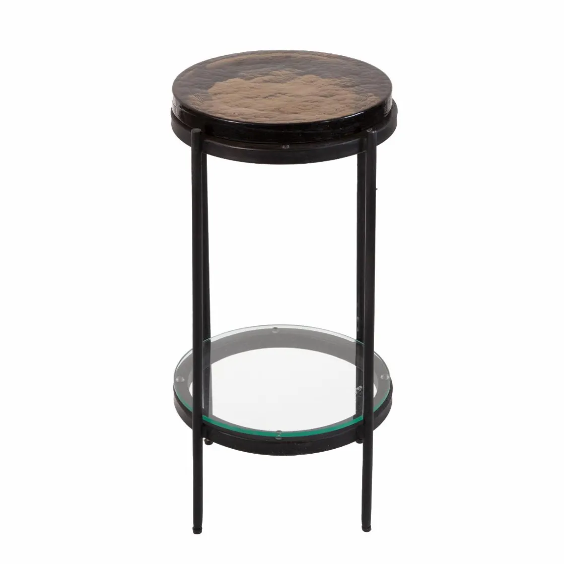 Made in Meubles Bout De Canapé & Sellette<Bout de canapé plateau en verre fumé Lise