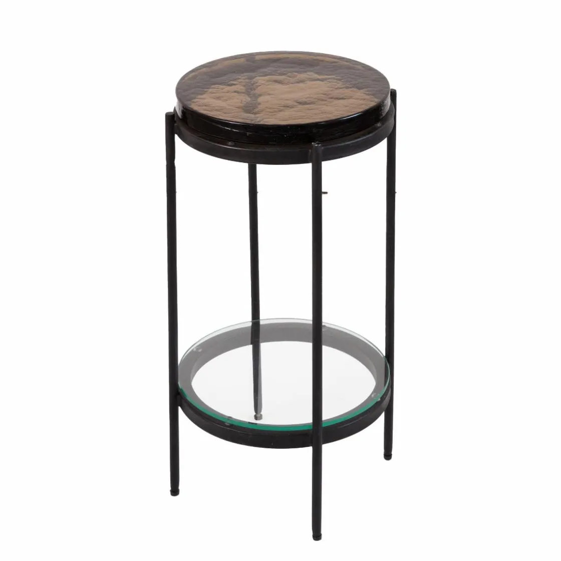 Made in Meubles Bout De Canapé & Sellette<Bout de canapé plateau en verre fumé Lise