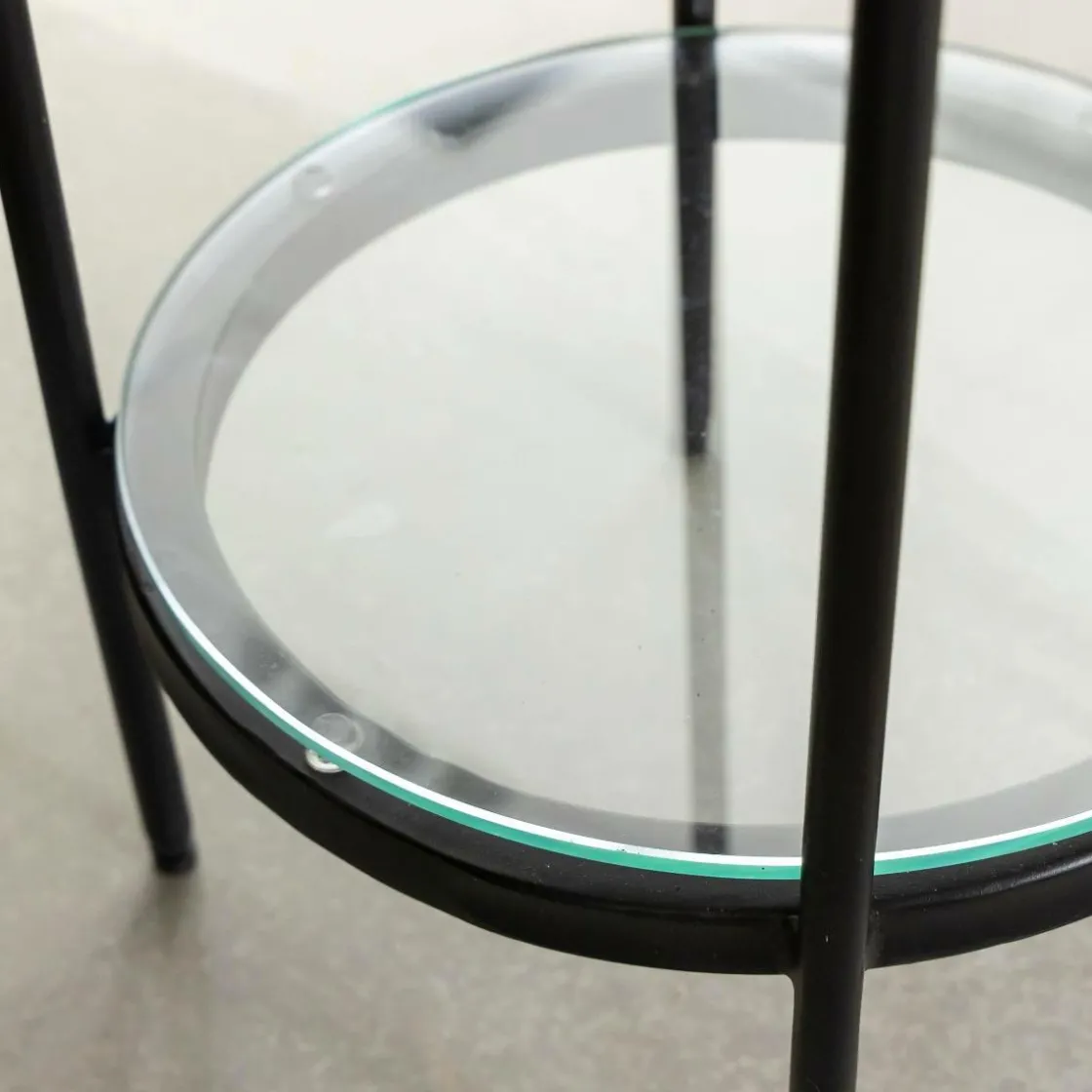 Made in Meubles Bout De Canapé & Sellette<Bout de canapé plateau en verre rouge Lise