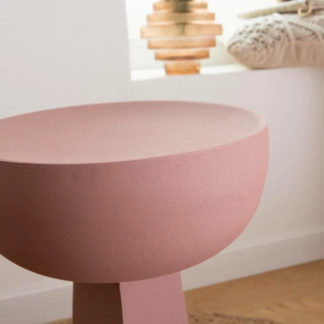 Made in Meubles Bout De Canapé & Sellette<Bout de canapé rose Marguerite