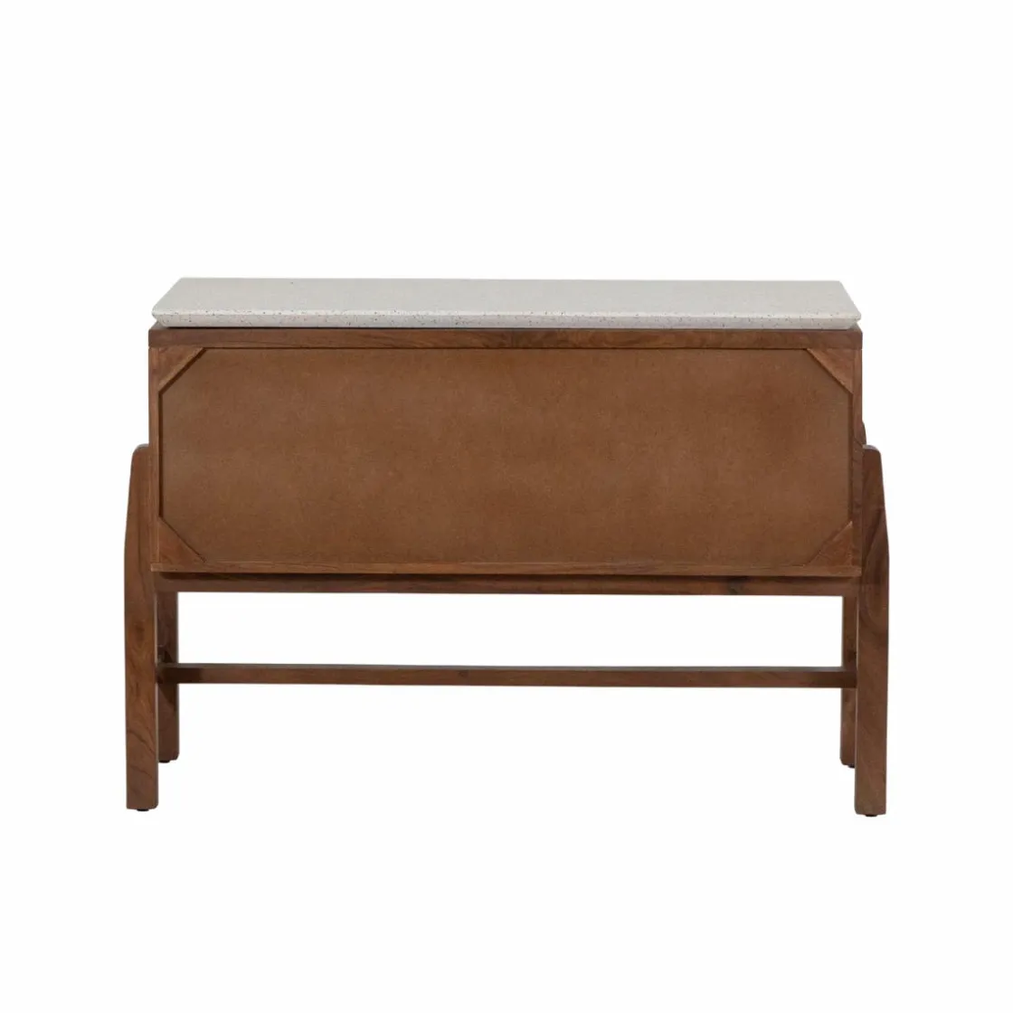 Made in Meubles Buffet|Meuble Sous Vasque<Buffet 2 portes en bois d'acacia et terrazzo Kaelis