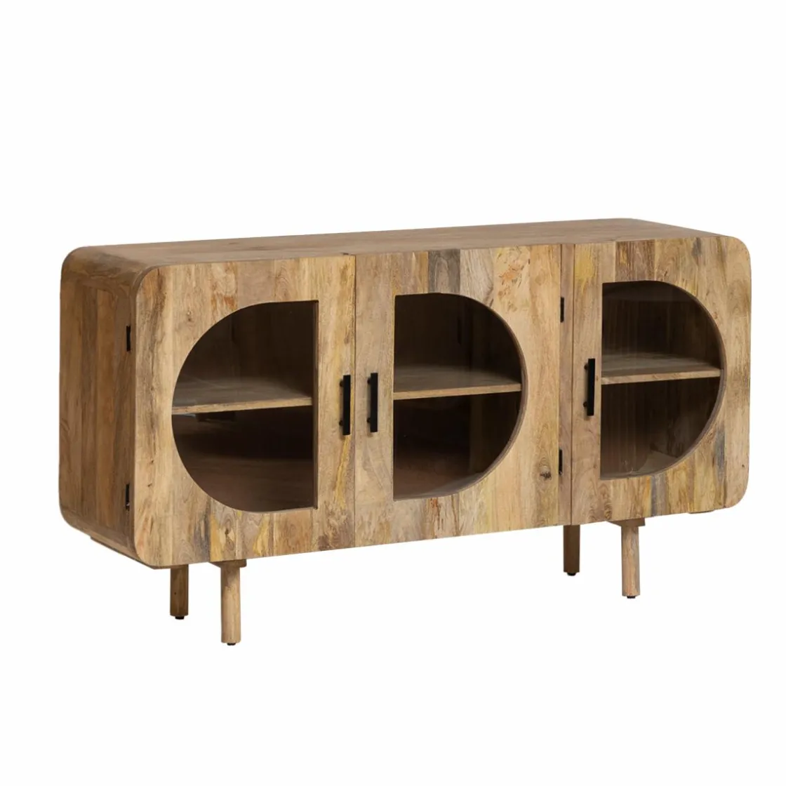 Made in Meubles Buffet<Buffet 3 portes en bois de manguier Nova