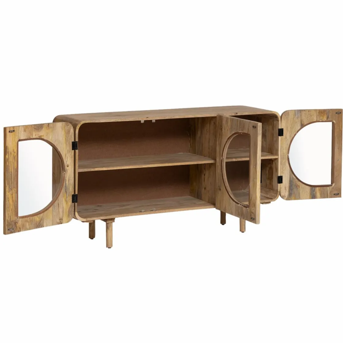Made in Meubles Buffet<Buffet 3 portes en bois de manguier Nova
