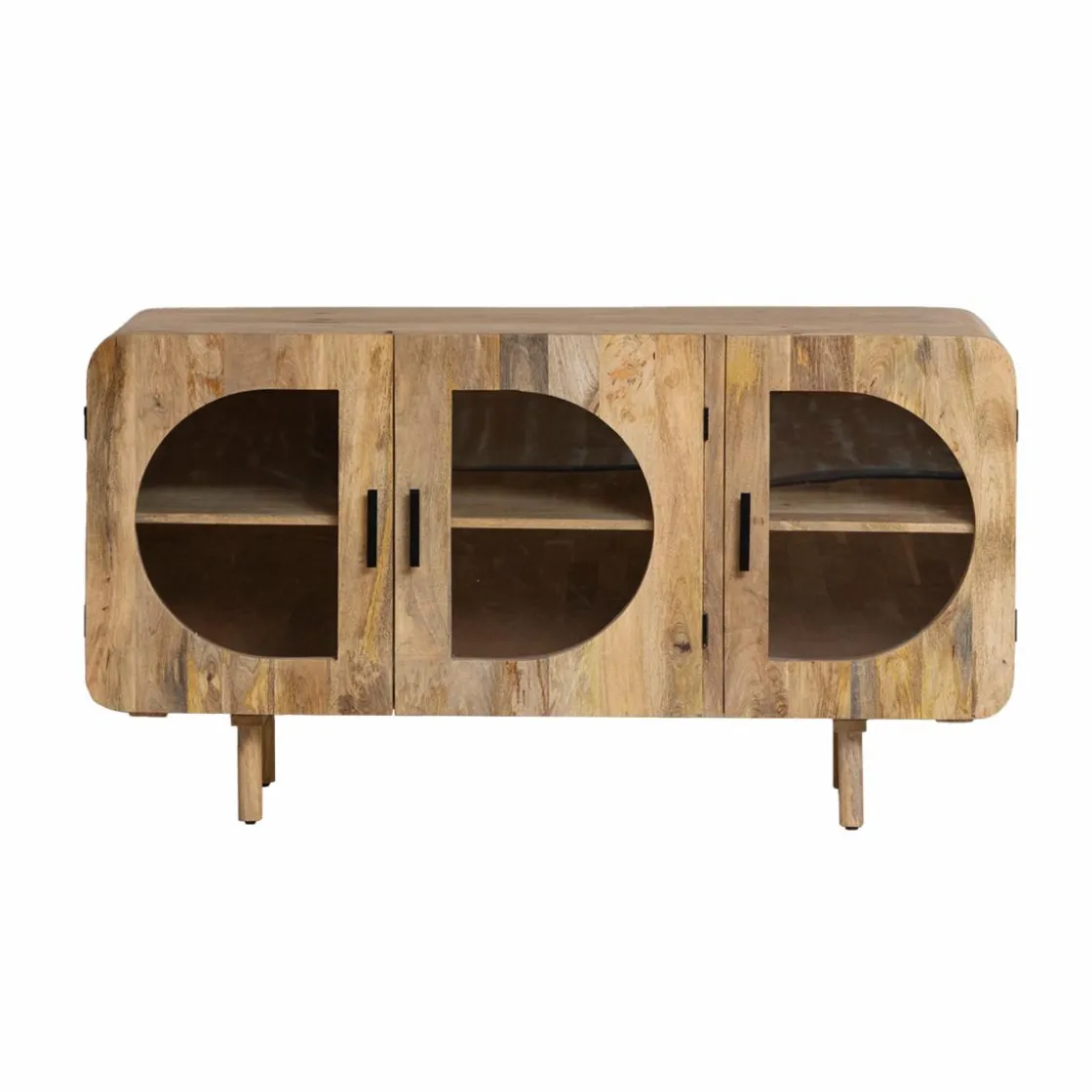 Made in Meubles Buffet<Buffet 3 portes en bois de manguier Nova