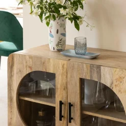 Made in Meubles Buffet<Buffet 3 portes en bois de manguier Nova