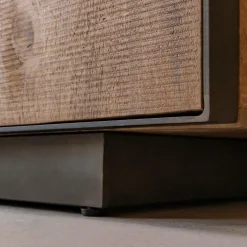 Made in Meubles Buffet<Buffet 3 portes en bois de manguier et métal Isil