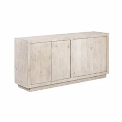 Made in Meubles Buffet<Buffet 4 portes en bois de manguier blanchi Alison