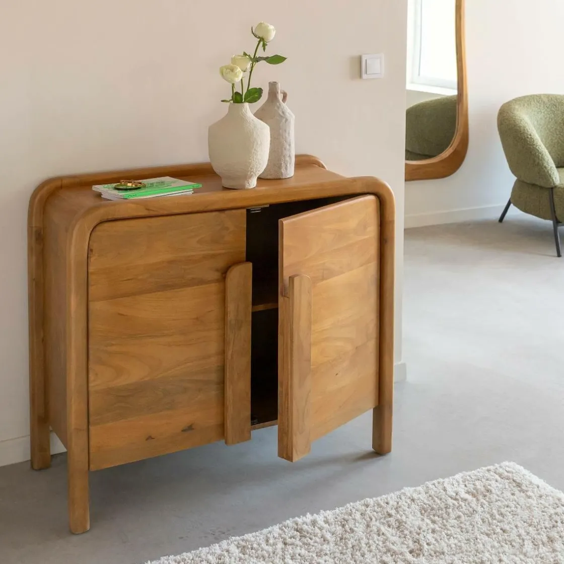 Made in Meubles Buffet<Buffet 2 portes en bois de manguier Féodor