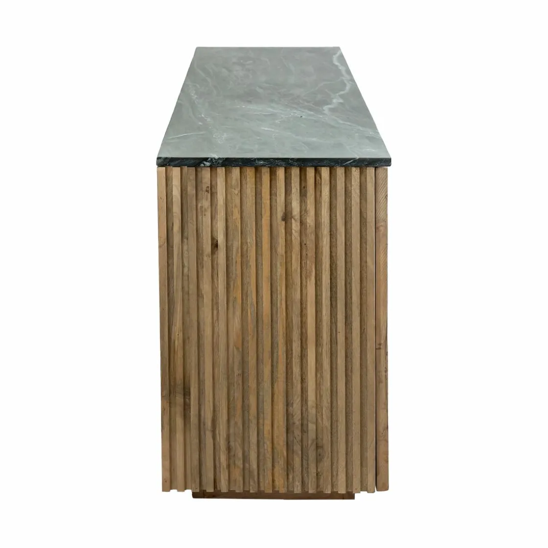 Made in Meubles Buffet<Buffet 4 portes en bois de manguier et marbre Betty