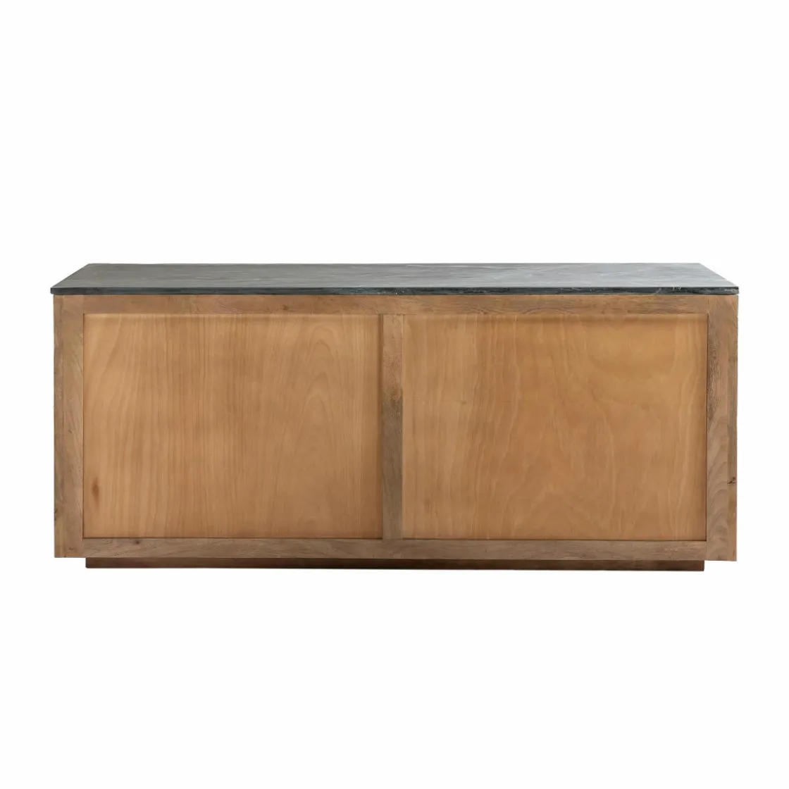 Made in Meubles Buffet<Buffet 4 portes en bois de manguier et marbre Betty