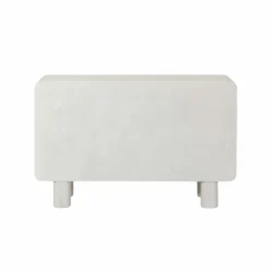 Made in Meubles Buffet<Buffet 3 portes en bois effet béton blanc Danaé