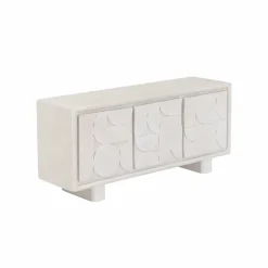 Made in Meubles Buffet<Buffet 3 portes en bois effet béton blanc Danaé