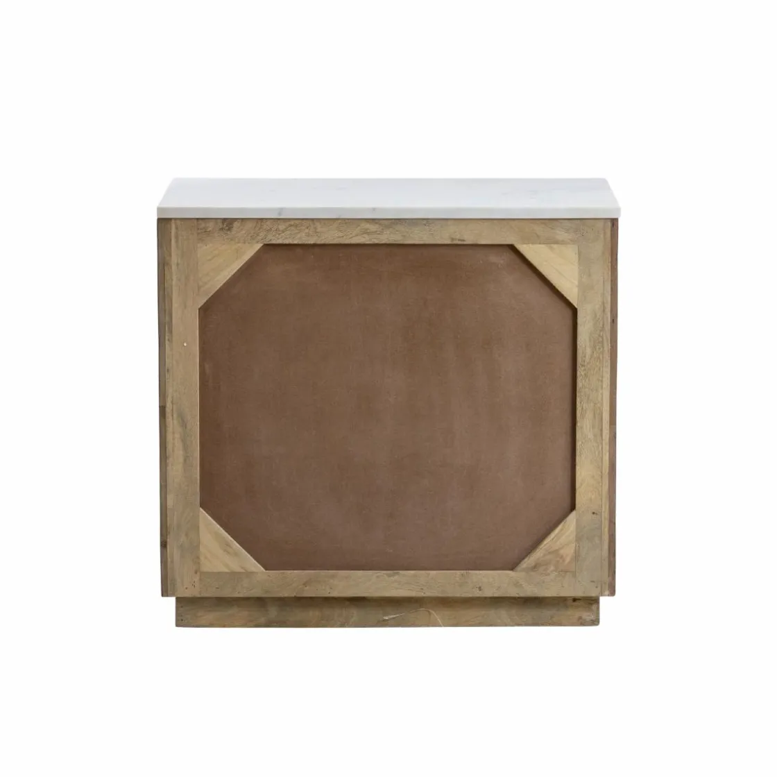 Made in Meubles Buffet<Buffet 2 portes en bois recyclé et marbre Damian