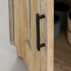 Made in Meubles Buffet<Buffet 2 portes en bois recyclé et marbre Damian