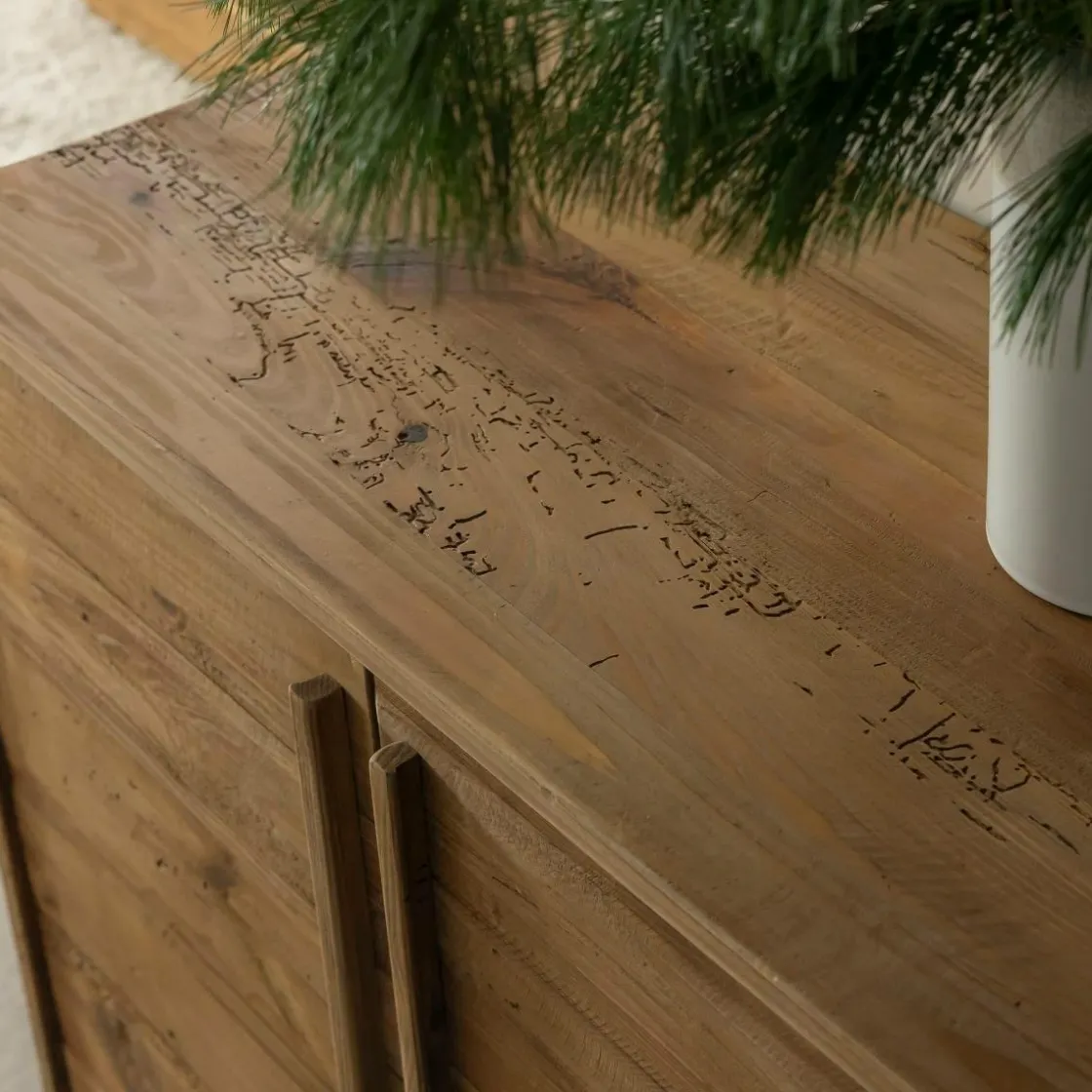 Made in Meubles Buffet<Buffet 4 portes en bois recyclé Blaise