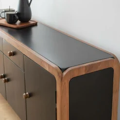 Made in Meubles Buffet<Buffet arrondi en bois de manguier Romy