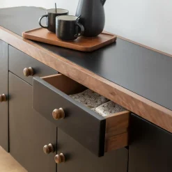 Made in Meubles Buffet<Buffet arrondi en bois de manguier Romy