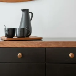 Made in Meubles Buffet<Buffet arrondi en bois de manguier Romy