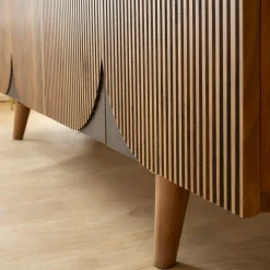 Made in Meubles Buffet<Buffet arrondi en bois de manguier Lise