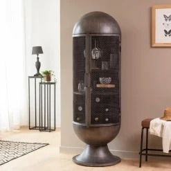 Made in Meubles Buffet|Meuble Bar<Buffet bar en métal Locker