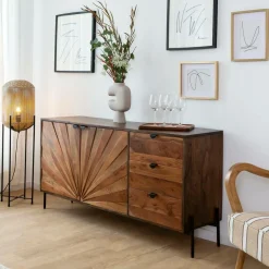 Made in Meubles Buffet<Buffet en bois d'acacia Elvira