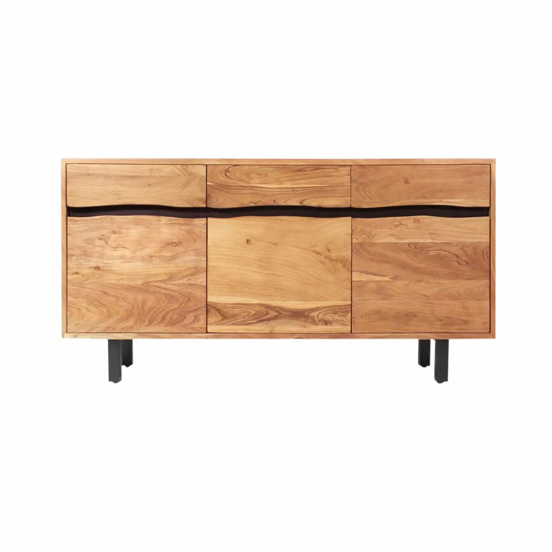 Made in Meubles Buffet<Buffet en bois d'acacia et métal Mahé