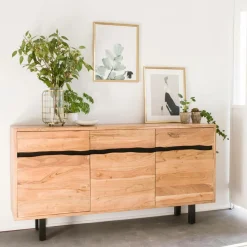 Made in Meubles Buffet<Buffet en bois d'acacia et métal Mahé